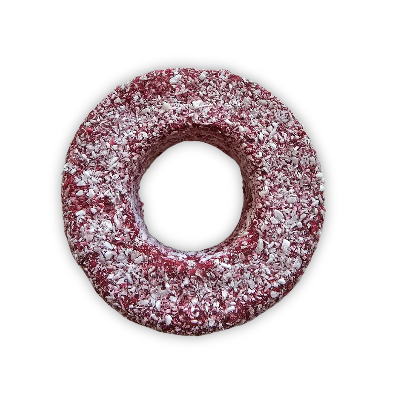 Hovězí donut s červenou řepou z domácí pekárny